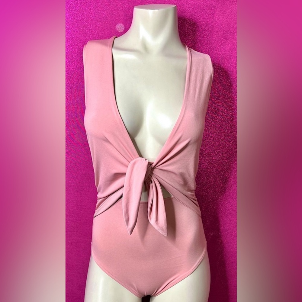 Sensemill Mauve Front Knot Bodysuit